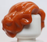 Lego Dark Orange Minifigure Hair Female Short Wavy with Side Part