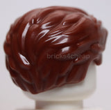 Lego Reddish Brown Minifigure Hair Swept Back Slight Widows Peak Short Sidebruns