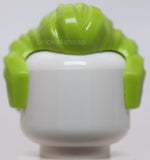 Lego Lime Hair Short Swept Back with Sideburns and Widow's Peak