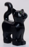 Lego Cat Standing with Lime Eyes Dark Bluish Gray Nose Pattern