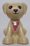 Lego Dog Mini Doll Style Labrador Labradoodle, Sitting Black Nose Mouth