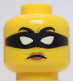 Lego Head Female Black Eyebrows Eyelashes Medium Nougat Lips Scowl Mask