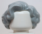 Lego Light Bluish Gray Minifigure Hair Female Short Wavy with Side Part
