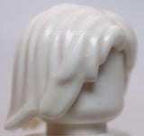 Lego White Minifig Hair Mid Length Tousled with Center Part