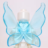 Lego Trans Light Blue Minifigure Wings Insect Butterfly Pointed Neck Bracket