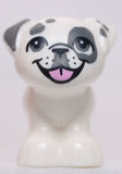 Lego Dog Mini Doll Style Pug Standing Black Nose Dark Bluish Gray Ears Spots