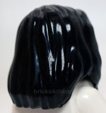 Lego Black Female Hair Mid Length with Part Over the Shoulder