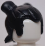 Lego Black Minifigure Hair Swept Back Widows Peak Space Buns Fringe in Back