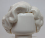 Lego White Minifigure Hair Female Short Wavy with Side Part