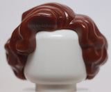 Lego Reddish Brown Minifigure Hair Female Short Wavy with Side Part