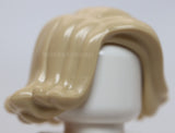 Lego Tan Minifigure Hair Female Short Wavy with Side Part