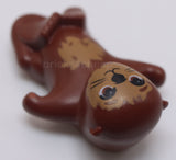 Lego Sea Otter Mini Doll Style Lying on Back Black Nose Medium Nougat Fur