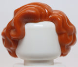 Lego Dark Orange Minifigure Hair Female Short Wavy with Side Part