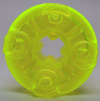 Lego 10x Trans Neon Green Brick Round 2 x 2 with Axle Hole