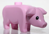 Lego Farm Animal Bright Pink Pig Black Eyes White Pupils