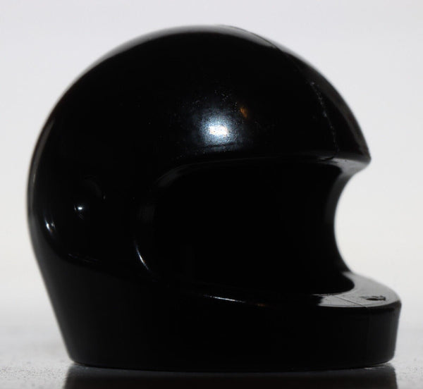 Lego 2x Black Standard Minifig Motorcycle Helmet Head Gear