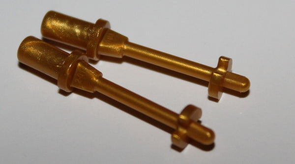 Lego Bar 3L Pearl Gold Handle Stop Ring and Side Stops Minifig Ski Pole