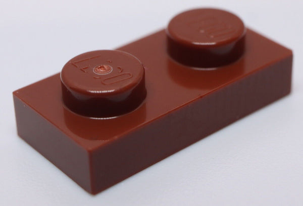 Lego 32x Reddish Brown 1 x 2 Plate