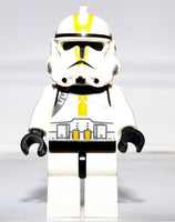 Lego Star Wars Clone Trooper Star Corps Minifig Yellow Stripe with Blaster