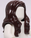 Lego Dark Brown Minifig Hair Long Wavy with Center Part