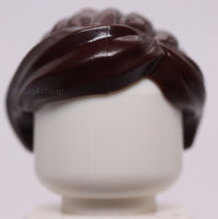 Lego Dark Brown Minifig Hair Female Ponytail and Swept Sideways Fringe