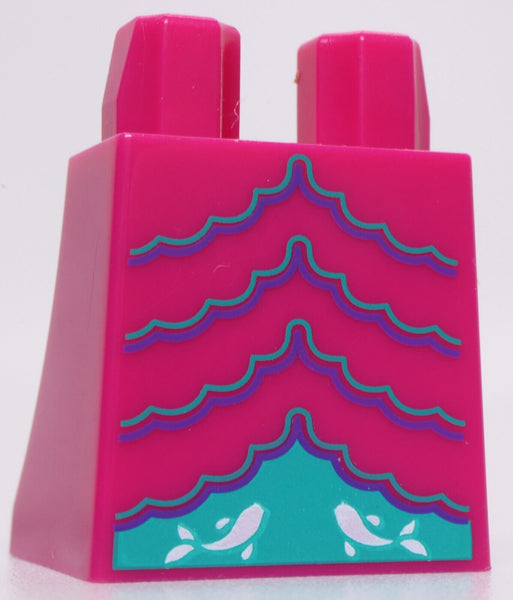 Lego Magenta Lower Body Skirt Ocean Waves and Whale Pattern