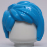 Lego Dark Azure Hair Female Short Tousled with Side Part