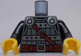 Lego Dark Bluish Gray Torso Viking Armor Studded Breastplate Silver Shoulder