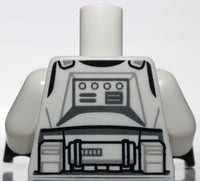 Lego Star Wars White Torso Armor Clone Trooper Blue 501st Legion Markings Detail