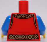 Lego Castle Red Torso Surcoat Gold Collar Belt Lion with Raised Foot Blue Shield