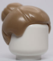 Lego 2x Dark Tan Minifig Hair Top Knot Bun