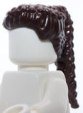 Lego Dark Brown Minifig Hair Female Coiled with Ponytail