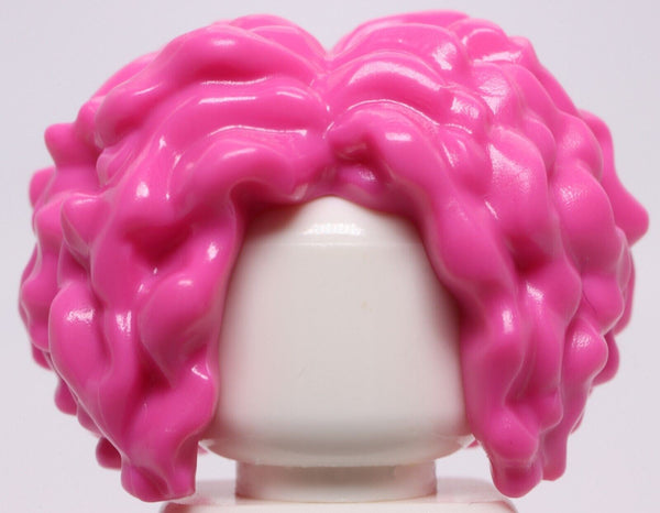 Lego Dark Pink Minifig Hair Female Very Curly Parted in Middle Theelin Dancer