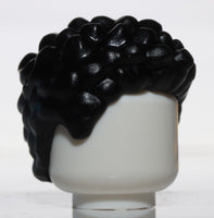 Lego Black Minifig Hair Coiled and Short