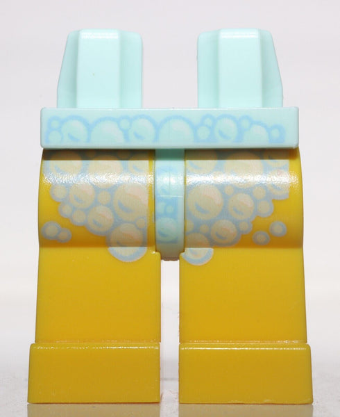 Lego Light Aqua Hips Yellow Legs with Bright Light Blue Bubble Outlines