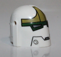Lego Star Wars Minifig Helmet Bounty Hunter Jaw Dark Green Olive Green