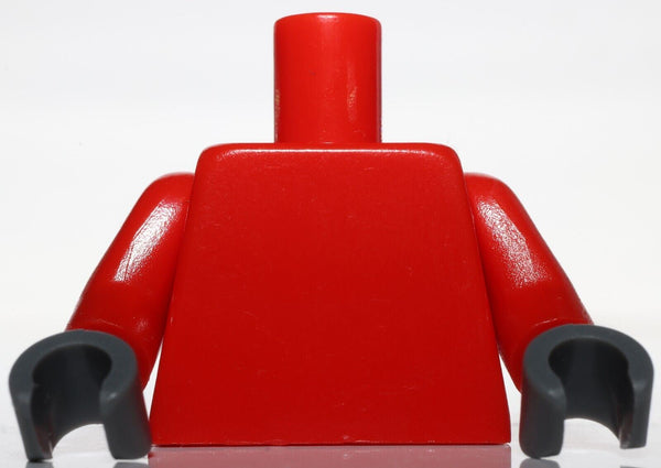 Lego Castle Red Minifig Torso with Dark Bluish Gray Hands Santis