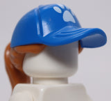 Lego Medium Nougat Minifig Hair Combo Hair Hat Ponytail Blue Ball Cap Paw