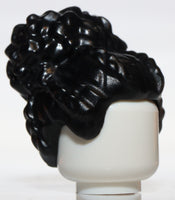 Lego Black Minifig Hair Female Coiled Large High Bun