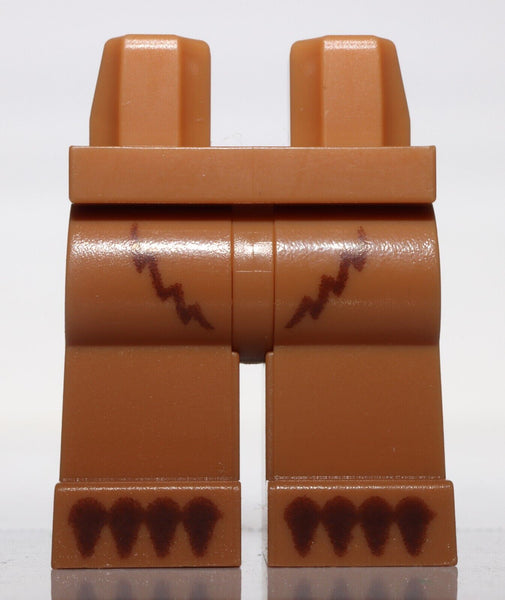 Lego Medium Nougat Hips Legs with Reddish Brown Fur Lines and Claws