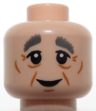 Lego Light Nougat Head Eyebrows Eye Bags Cheek Lines Wrinkles Whistling