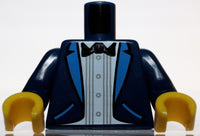 Lego Dark Blue Torso Tuxedo Jacket White Shirt Black Bow Tie
