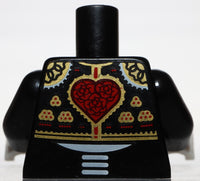 Lego Torso Suit Jacket Bolero Elaborate Gold Trim Skeleton Torso Red Heart