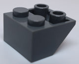 Lego 10x Dark Bluish Gray Slope Inverted 45 2 x 2 with Flat Bottom Pin