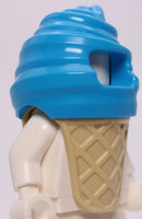 Lego Dark Azure Ice Cream Costume with Tan Cone