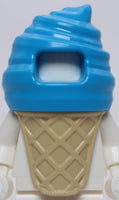 Lego Dark Azure Ice Cream Costume with Tan Cone