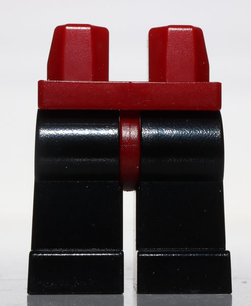 Lego Castle Black Minifig Legs with Dark Red Hips