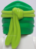 Lego Ninjago Green Hood Wrap Type 4 with Molded Lime Headband Pattern
