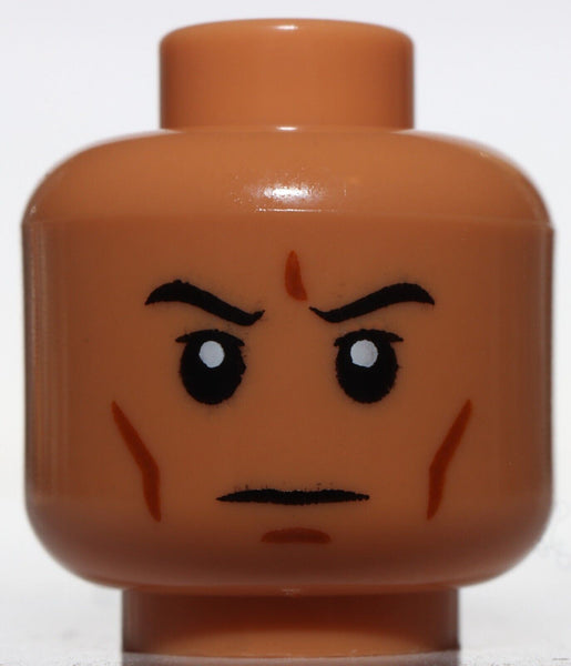 Lego Star Wars Nougat Minifig Head 501st Clone Trooper White Pupils Cheek Lines