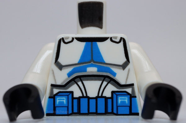 Lego Star Wars White Torso Armor Clone Trooper with Blue 501st Legion Markings